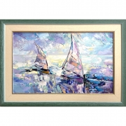 Two Morning Sailboats